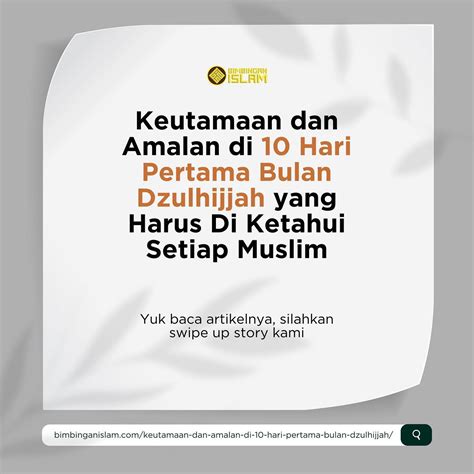 Poster Islami Keutamaan Dan Amalan Di 10 Hari Pertama Bulan Dzulhijjah