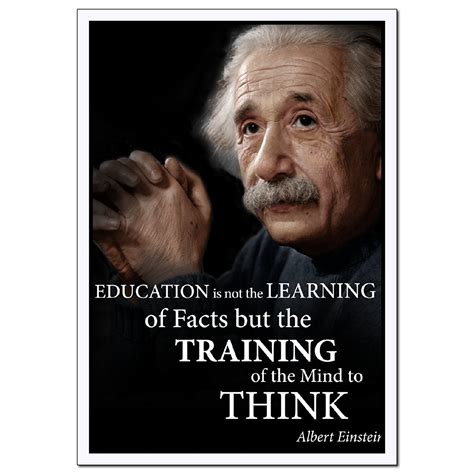 Albert Einstein education portrait poster quote print wall art – Young ...