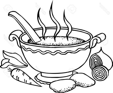 Soup Bowl Coloring Page Coloring Pages