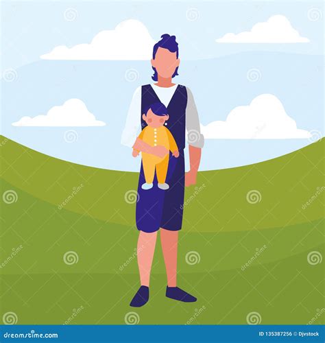 Old man and baby design stock vector. Illustration of innocent - 135387256