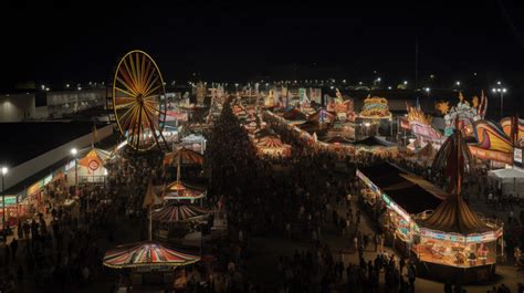 Aerial Views An View Of A Fair At Night Backgrounds | PSD Free Download ...