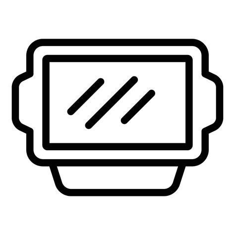 Bakery Form Icon Outline Vector Oven Bakeware Tool Vector Art