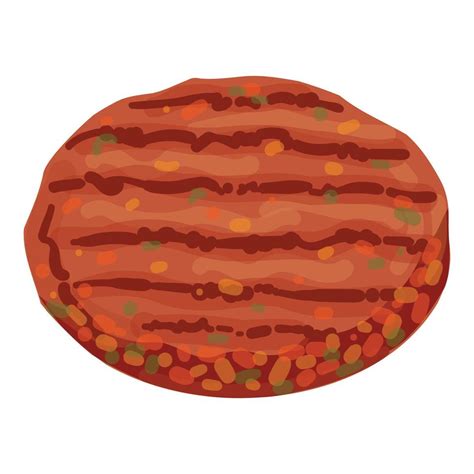 Burger Meat Icon Cartoon Vector Big Bread 14170153 Vector Art At Vecteezy