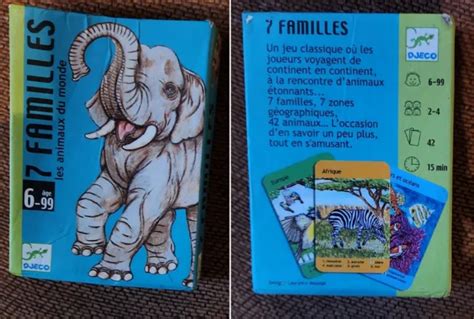 Jeux De 7 Familles Les Animaux Du Monde Djeco à Partir De 6 Ans Jeu