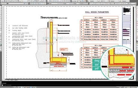 Reinforced Concrete Retaining Walls Bundled Drawing Details