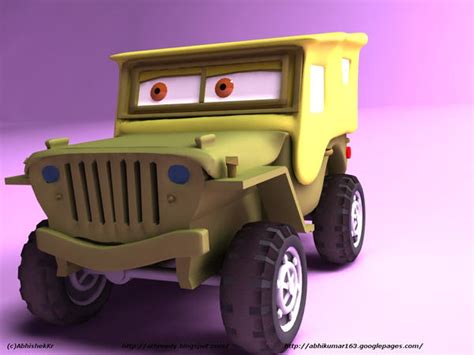 SARGE -:from CARS Movie:- 3D by AbhishekKr on DeviantArt