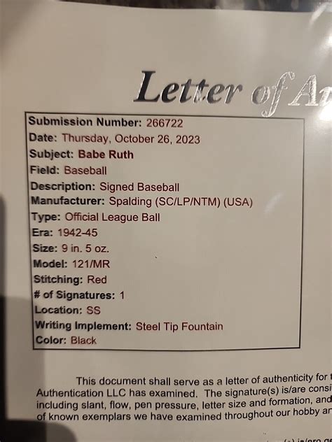 Babe Ruth Autographed Baseball Signed On The Sweet Spot JSA COA EBay