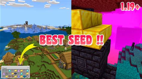 BEST Speedrun Seed For Bedrock 1 19 Outpost Village Minecraft 1 19