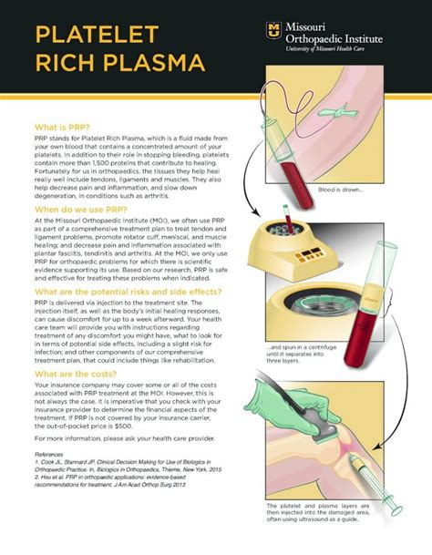 Pdf Platelet Rich Plasma University Of Missouri Hospital Platelet