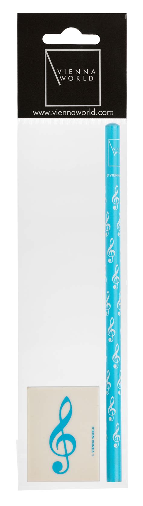 Stationery Set G Clef Light Blue Pcs Vienna World