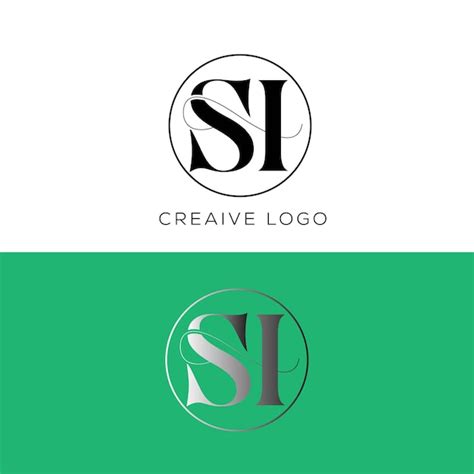 Premium Vector Si Initial Letter Logo Design