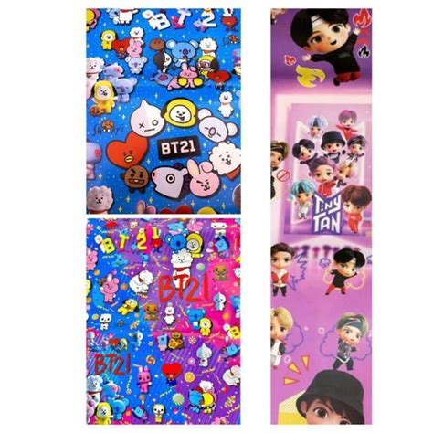 Jual Kertas Kado Glossy Isi Lembar Motif Bts Bt Shopee Indonesia