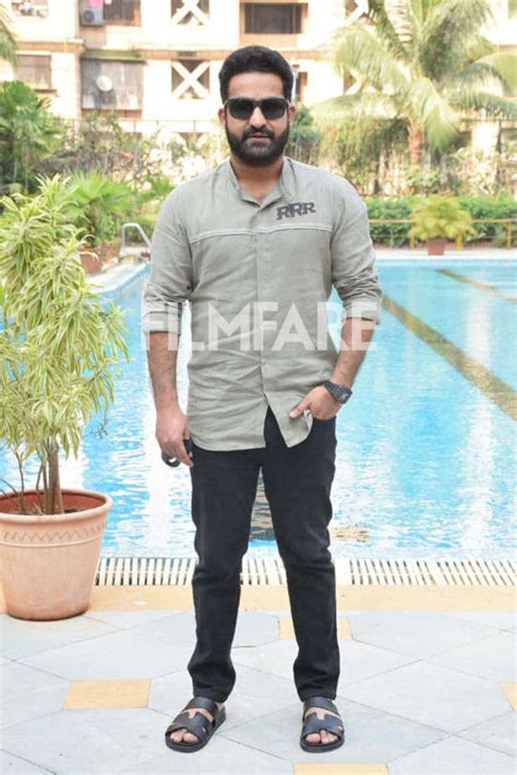 Photos Ram Charan NTR Jr And SS Rajamouli Promote RRR In Mumbai