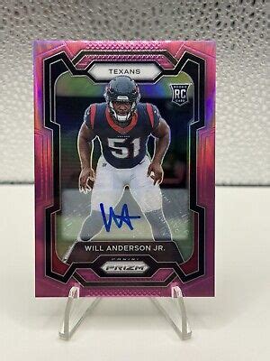 Panini Prizm Will Anderson Jr Pink Auto Rc Rookie Autograph Auto