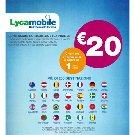 Lyca Mobile Ricarica Euro Nonpesa It Spesa Online