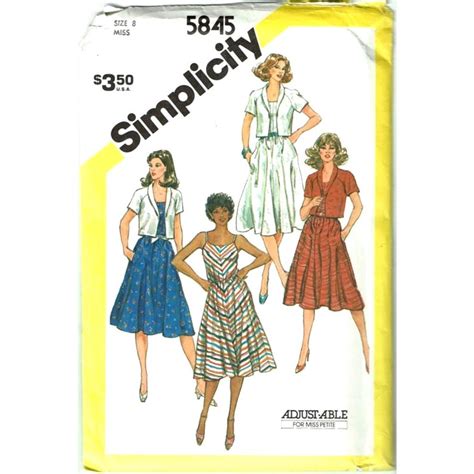 Simplicity Sewing Pattern Miss Sundress Jacket Size Etsy