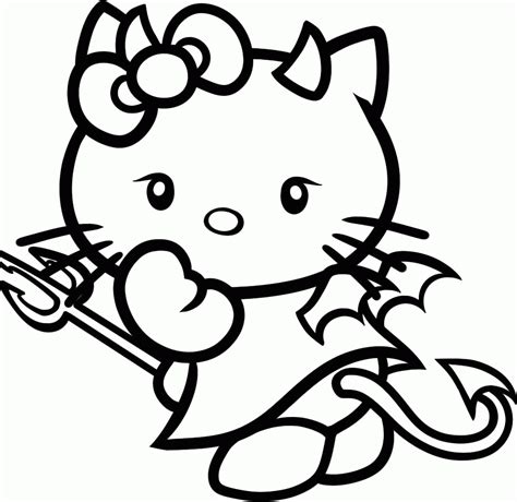 Hello Kitty Halloween Coloring Pages - Coloring Home