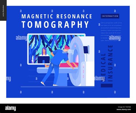 Medical Tests Blue Template MRT Magnetic Resonance Tomography