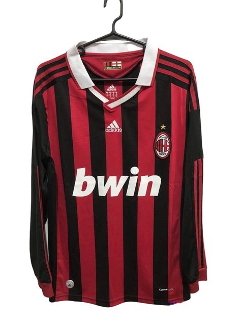 Adidas AC Milan longsleeve Football Jersey, Men's Fashion, Tops & Sets ...