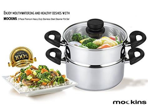 Nevlers Piece Premium Heavy Duty Stainless Steel Steamer Pot Set