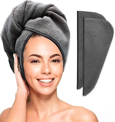 Microfiber Hair Drying Towel 2packs Waffle Long Hair