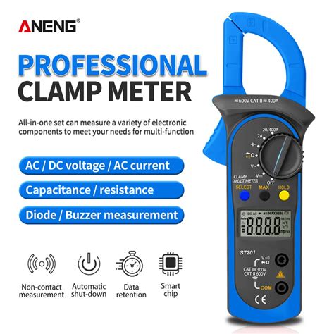 Aneng St Digital Professional Multimeter Clamp Ammeter Transistor