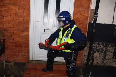 Police Smash Doors Of Cannabis Farm And Seize Counterfeit Goods In