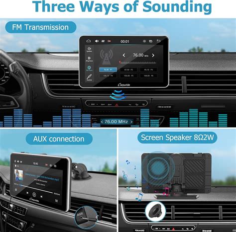 Carpuride 2024 Wireless Apple Carplay Android Auto 7 Inch HD Car