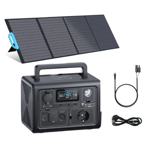 Kit Generator Solar Portabil Bluetti Poweroak 600W 268Wh Eb3A Panou