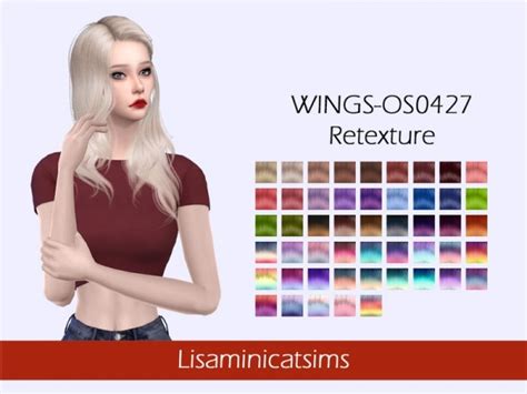 The Sims Resource WINGS OS0427 Hair Retextured By Lisaminicatsims