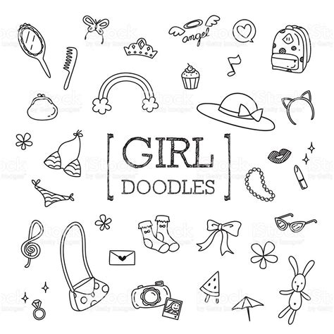 Everything Of Girls In Hand Drawing Styles Doodle Girl Cute Doodle