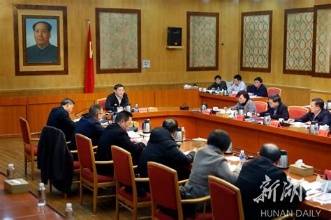 杜家毫主持召开省委常委班子民主生活会征求意见座谈会 10号楼 新湖南