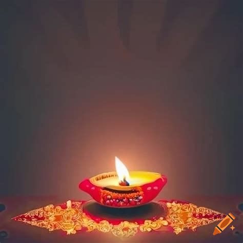 Diwali Greetings Poster With Diyas And Sweets Box On Craiyon