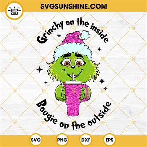 Baby Grinch Glitter Tumbler SVG Baby Grinchmas SVG Grinchy On The