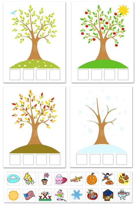 6 Best Images Of 4 Seasons Printables Kindergarten Seasons Worksheets