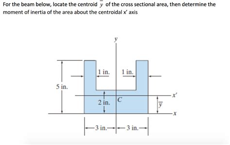 Solved For The Beam Below Locate The Centroid Y Of The Chegg