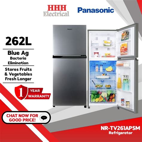 Panasonic NR TV261 262L 2 Door Inverter Refrigerator NR TV261APSM AI