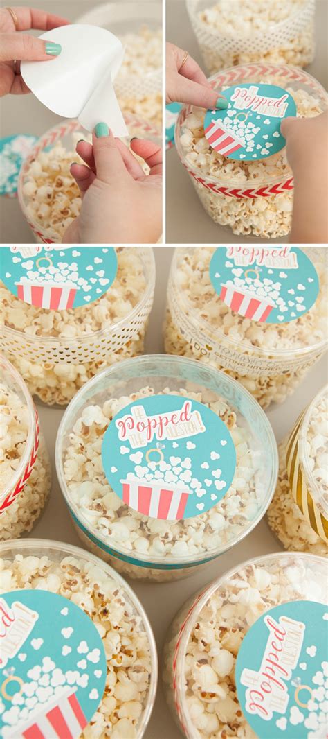 Adorable He Popped The Question Popcorn Favors