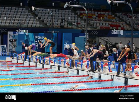 August 1st 2021 Tokyo Japan Sydney Pickrem Of Canada Swims The 100m Breaststroke During The