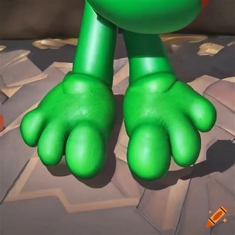 Close Up Of Yoshis Green Feet On Craiyon