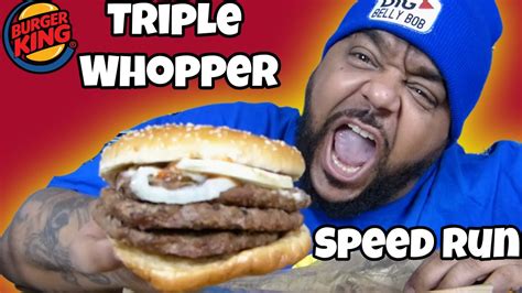 Burger King Triple Whopper Speed Eating Challenge Youtube