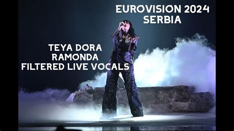 Teya Dora Ramonda Filtered Live Vocals Serbia Eurovision 2024