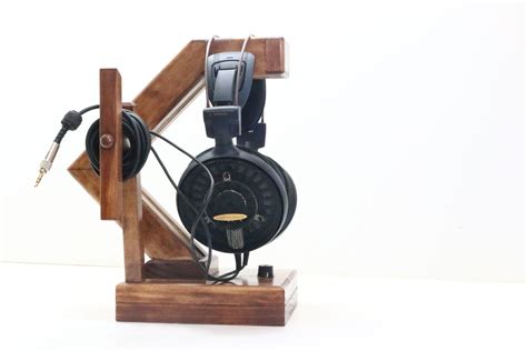 Buy Custom Headphone Stand Led Lamp Made To Order From Woodwarmth