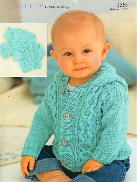 Baby Childrens Aran Jackets Sweater Hat Baby Cardigan Hooded Jack