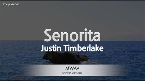 Justin Timberlake Senorita Melody Zzang Karaoke Youtube