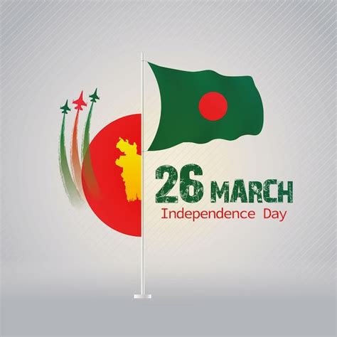 Premium Vector 26th March Bangladesh Independence Day Greeting With