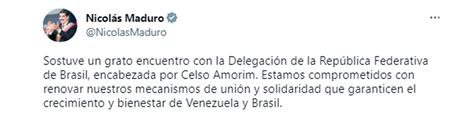 Lula Da Silva Se Acerca A Nicolás Maduro Su Jefe De Asesores Visitó Caracas Para Acentuar Las