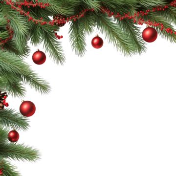 Christmas Garland Border PNG Transparent Images Free Download | Vector ...