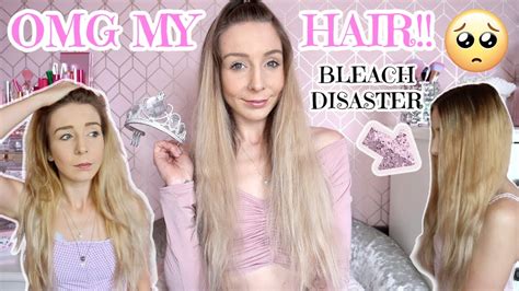 Hair Bleach Disaster Salon Chopped My Princess Hair Off 👸🏼💔 Bleach Fail Youtube