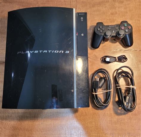 Sony Playstation 3 Ps3 Black Console 60 Gb Cecha01 Complete Tested